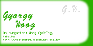 gyorgy woog business card